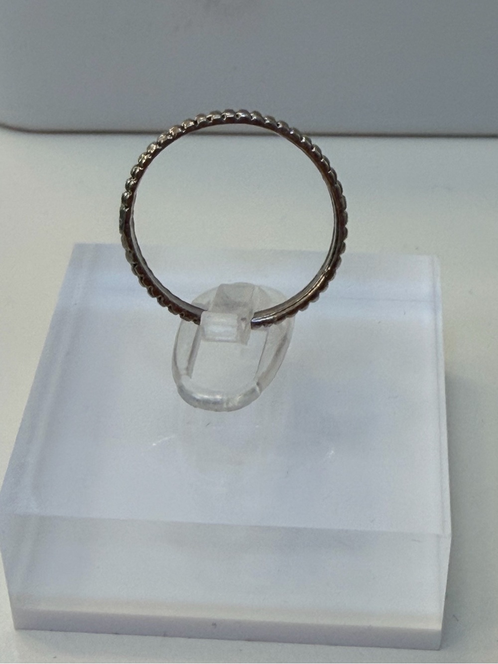 Silver-Tone Ribbed Textured Stackable Band Ring, Size 5.5–6 - Picture 5 of 12